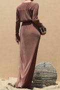 Virtues Maxi Dress- Brown