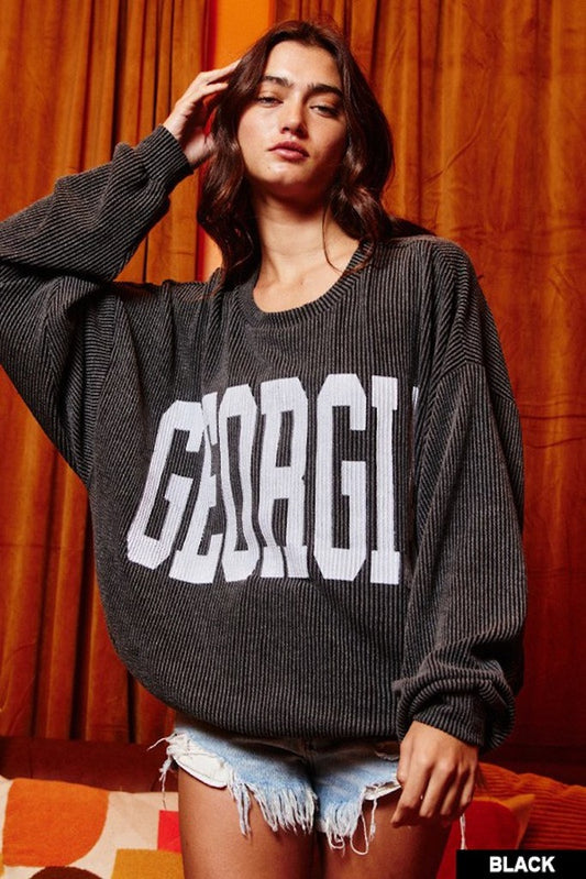 Georgia Graphic Sweatshirt- Black