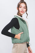 In Your Way Vest- Green/ Cream