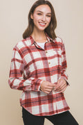So Exclusive Button Up Flannel- Red