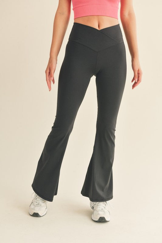 Blow Me Away Flare Leggings- Black