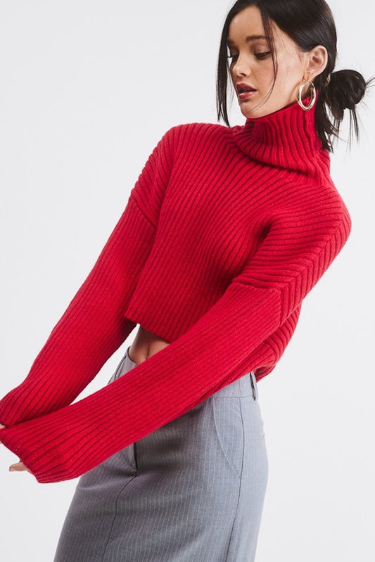 Heart Of Gold Sweater- Red