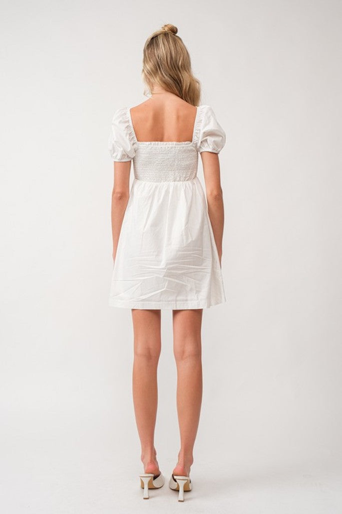 Emmaline Mini Dress- Ivory