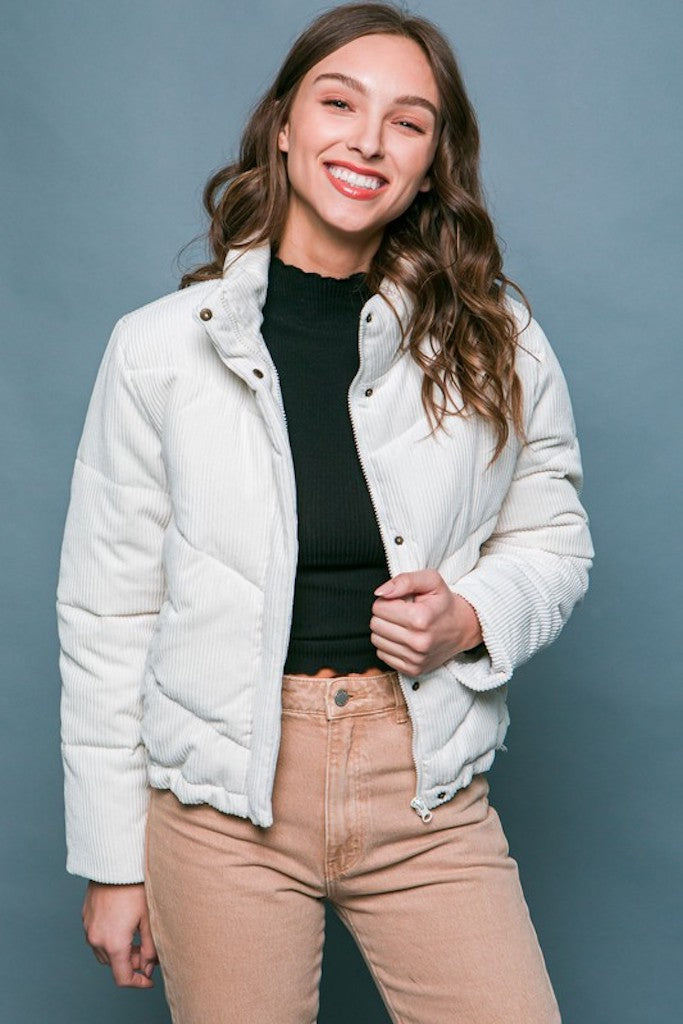 Georgina Puffer Jacket- Off White