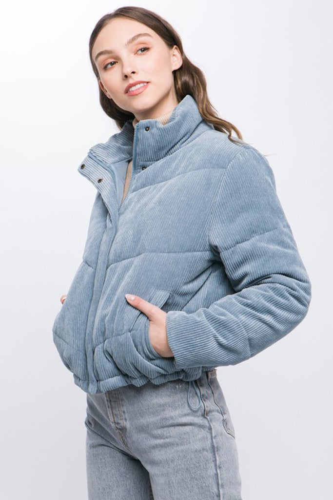 Georgina Puffer Jacket- Blue