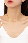 Be Still Cross Necklace- Gold