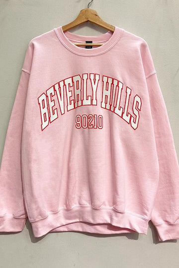 Beverly Hills Sweatshirt- Pink