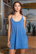 Your Shot Active Dress With Romper Lining- Blue