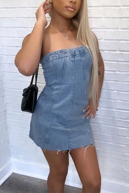 In A Trance Dress- Denim
