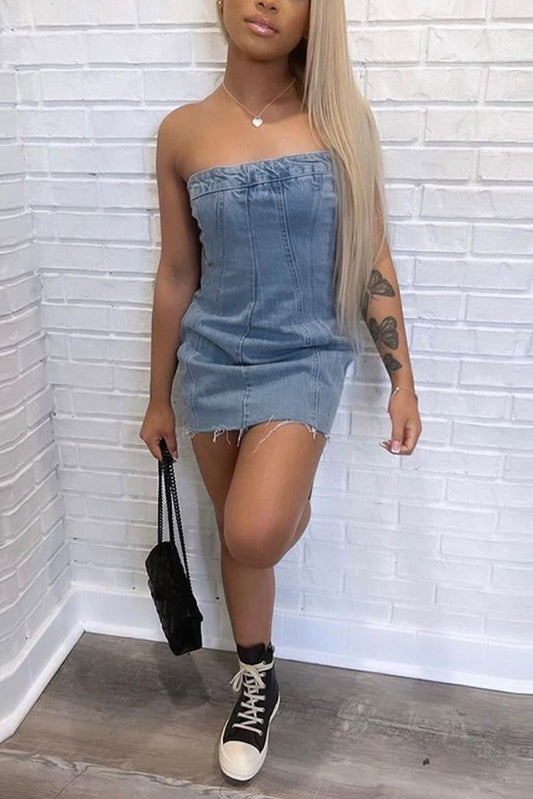 In A Trance Dress- Denim