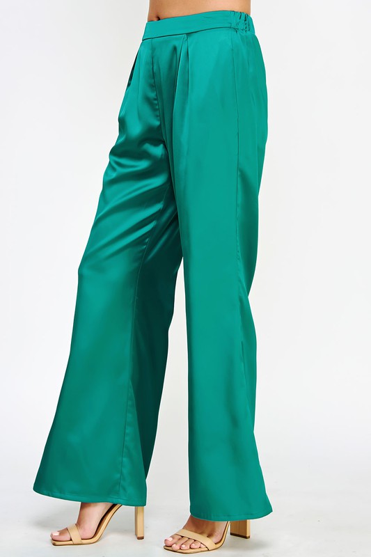 Bring Me Along Flare Pants- Jade Green