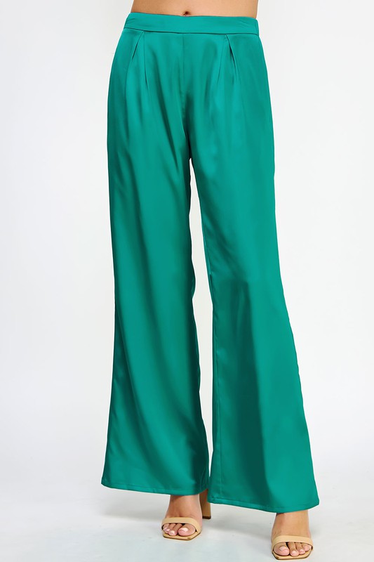 Bring Me Along Flare Pants- Jade Green