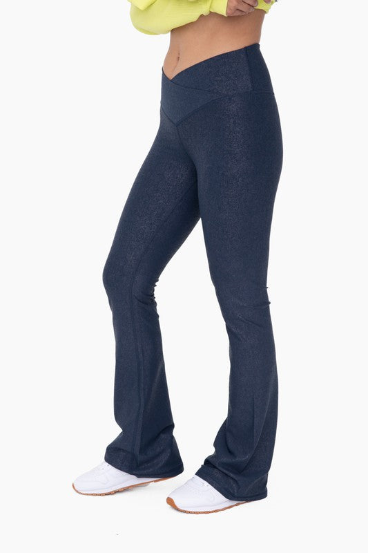 Look No Further Flare Leggings- Navy