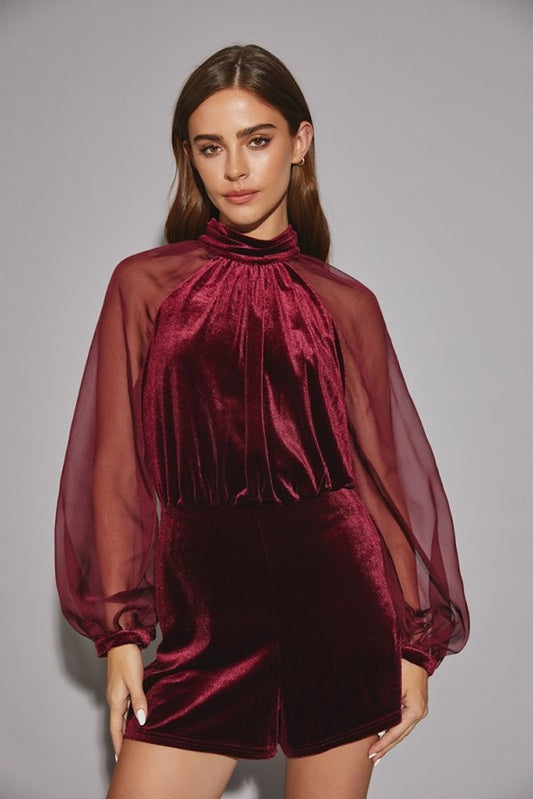 Every Season Romper- Wine