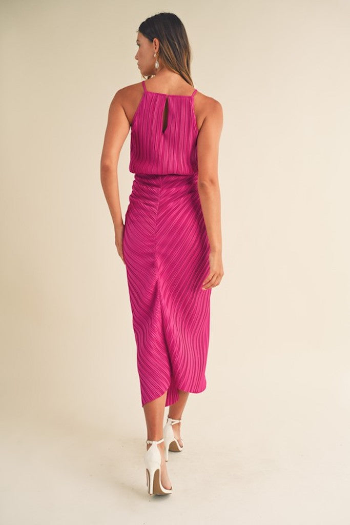 Chasing After You Midi Dress- Magenta