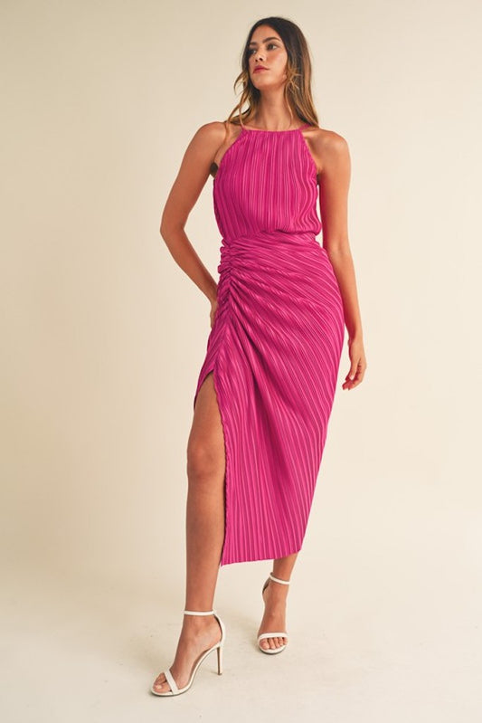 Chasing After You Midi Dress- Magenta