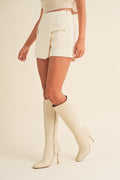 Get Him Back Skort- Cream