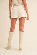 Get Him Back Skort- Cream