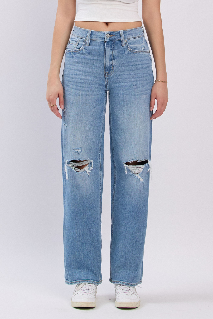 Ryder High Rise Straight Leg Jeans - Medium Wash