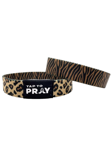 Tap To Pray Wristband - Safari Leopard