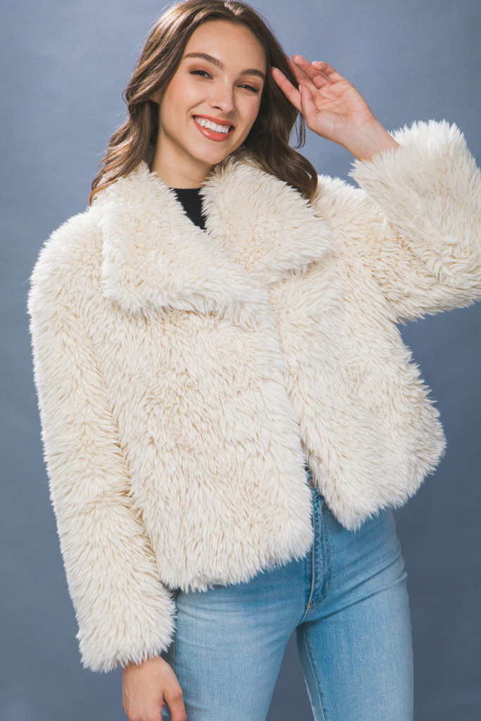 Juno Fur Jacket - Ivory
