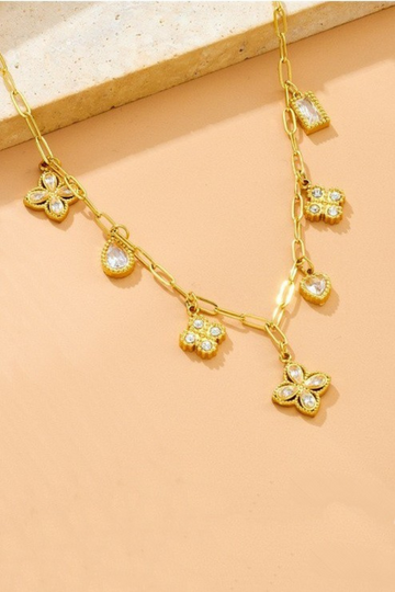 Thalia Charm Necklace - Gold