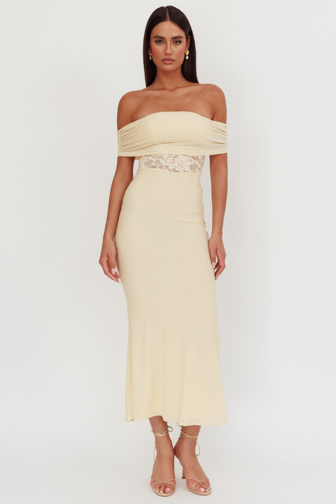 Daydreaming Lace Maxi Dress - Cream