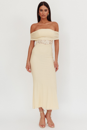 Daydreaming Lace Maxi Dress - Cream