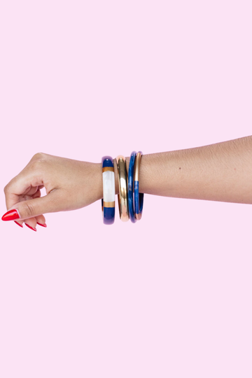 The Socialite Bangle Set - Blue