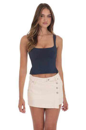 Lucy In The Sky Caleigh Top - Navy