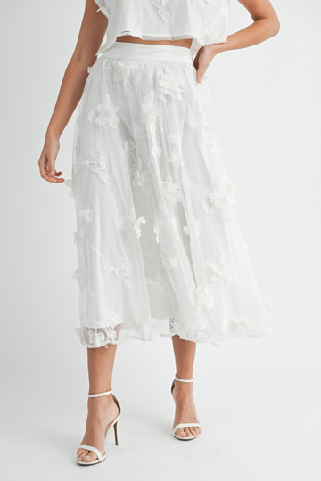 In My Life Midi Skirt - Off White