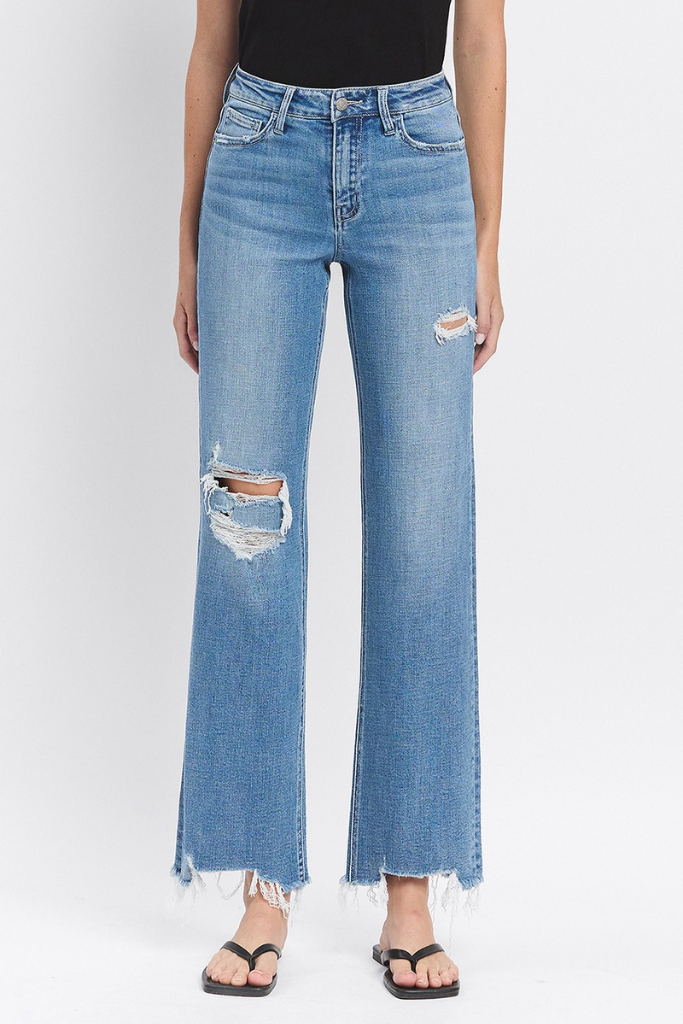 Too Chill Wide Leg Jeans - Medium Wash