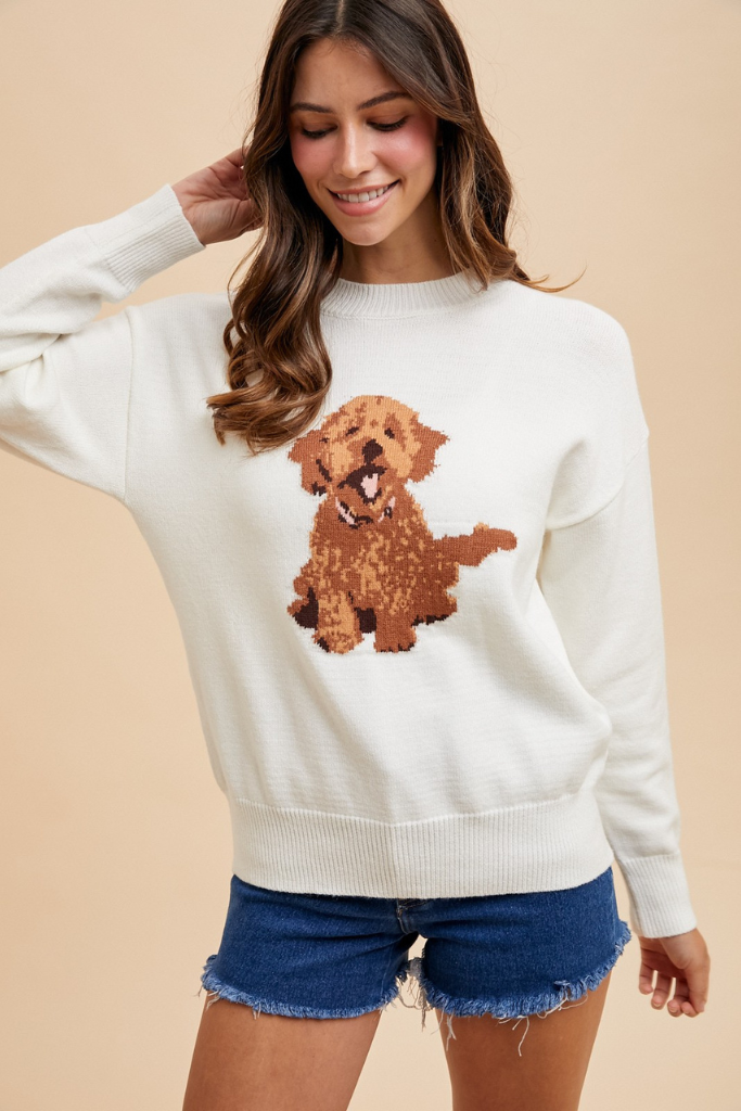 Cozy Canine Sweater - Ivory