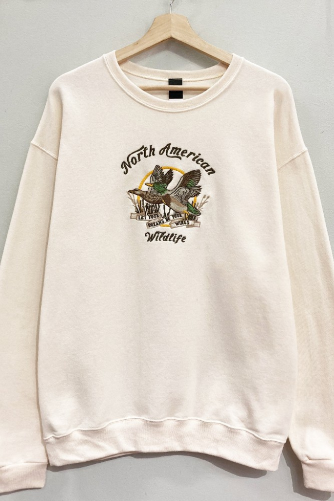 Wild And Free Sweatshirt - Cream
