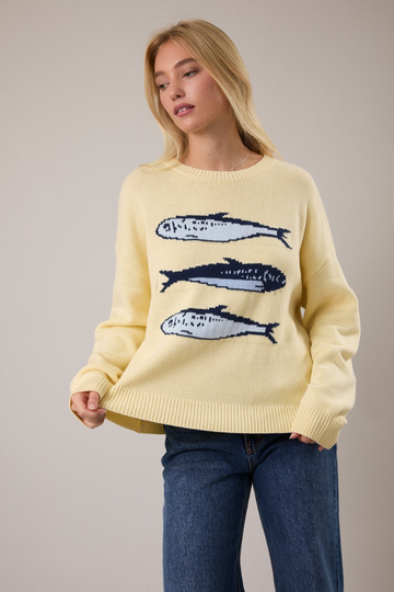 Saltwater Babe Sweater - Light Yellow
