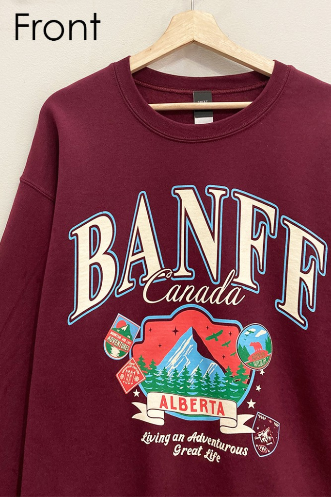 Banff Canada Sweatshirt - Maroon