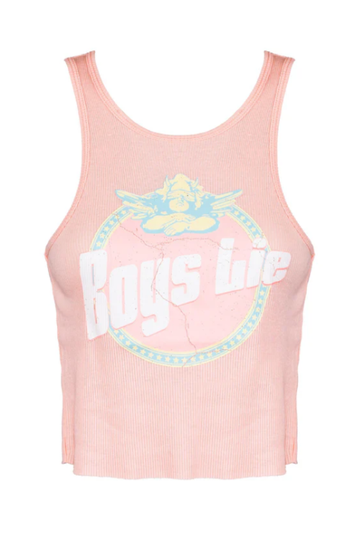 Boys Lie Breakfast Beers Beegee Tank - Light Pink