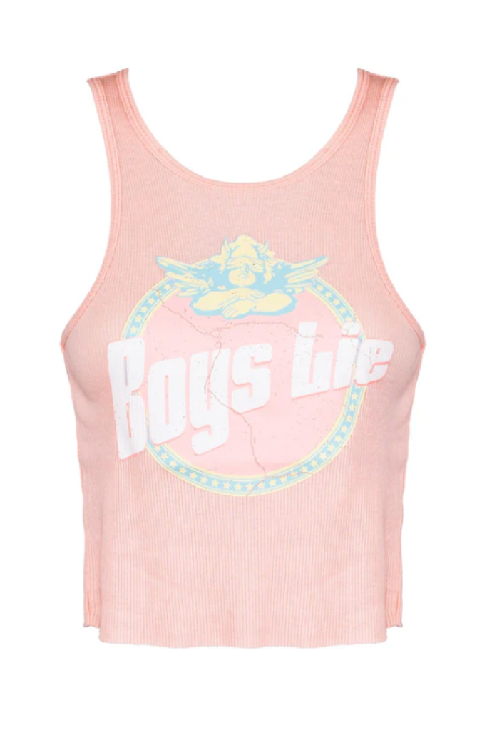 Boys Lie Breakfast Beers Beegee Tank - Light Pink