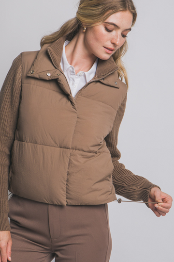 Take Charge Puffer Jacket - Mocha