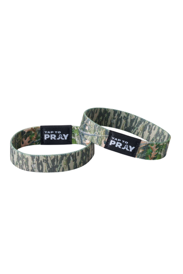 Tap To Pray™ Wristbands - Forest & Tree Bark Camo