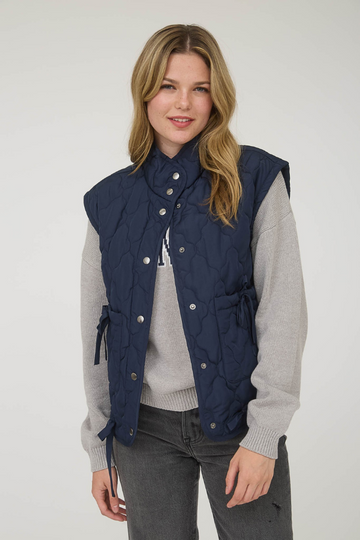 Snow Angel Puffer Vest - Navy