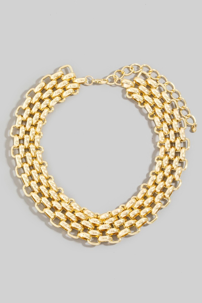 Layered Love Chain Necklace - Gold