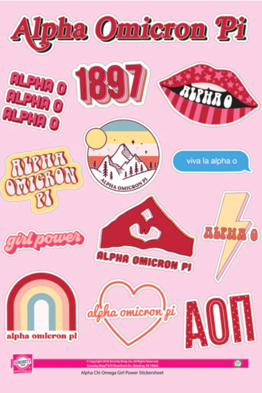 Girl Power Sorority Sticker Sheet