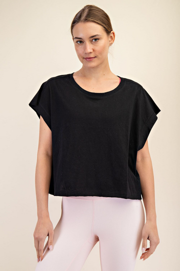 Risk Taker Crop Top - Black
