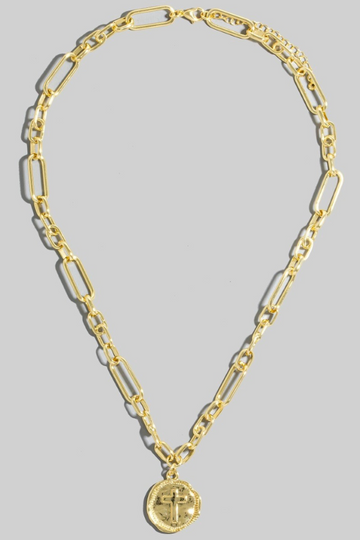 Delancey Cross Necklace - Gold