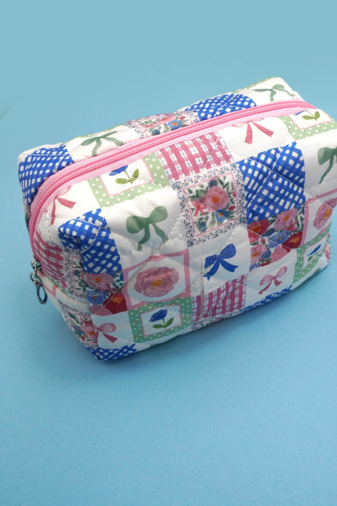Apollonia Quilted Makeup Bag - Patchwork