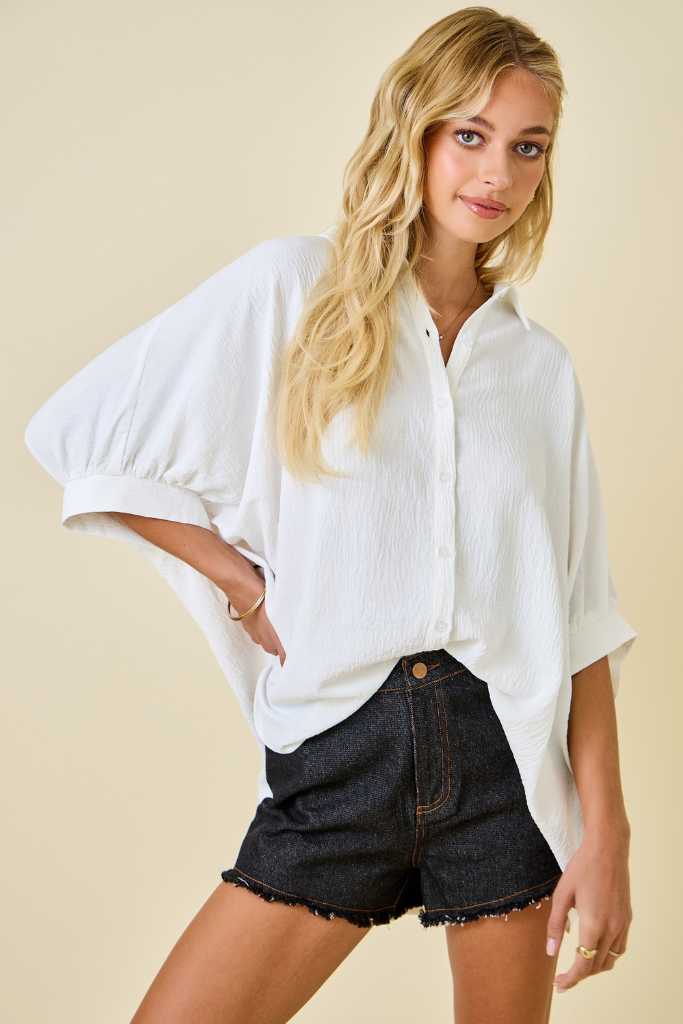 New Dawn Button Down Shirt - White
