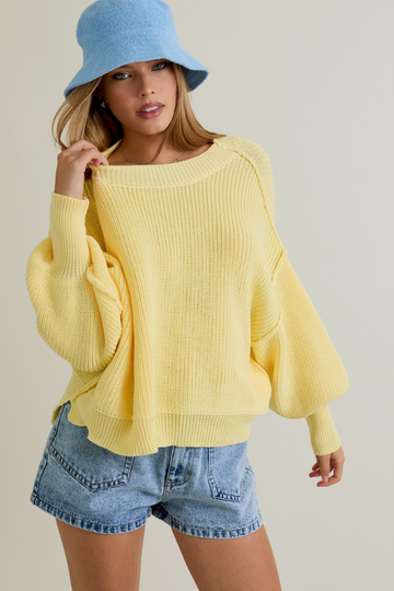 Devotion Knit Sweater -  Light Yellow
