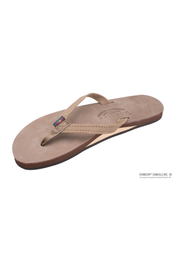 Rainbow Premier Lthr Single Layer Arch Sandal - Dark Brown
