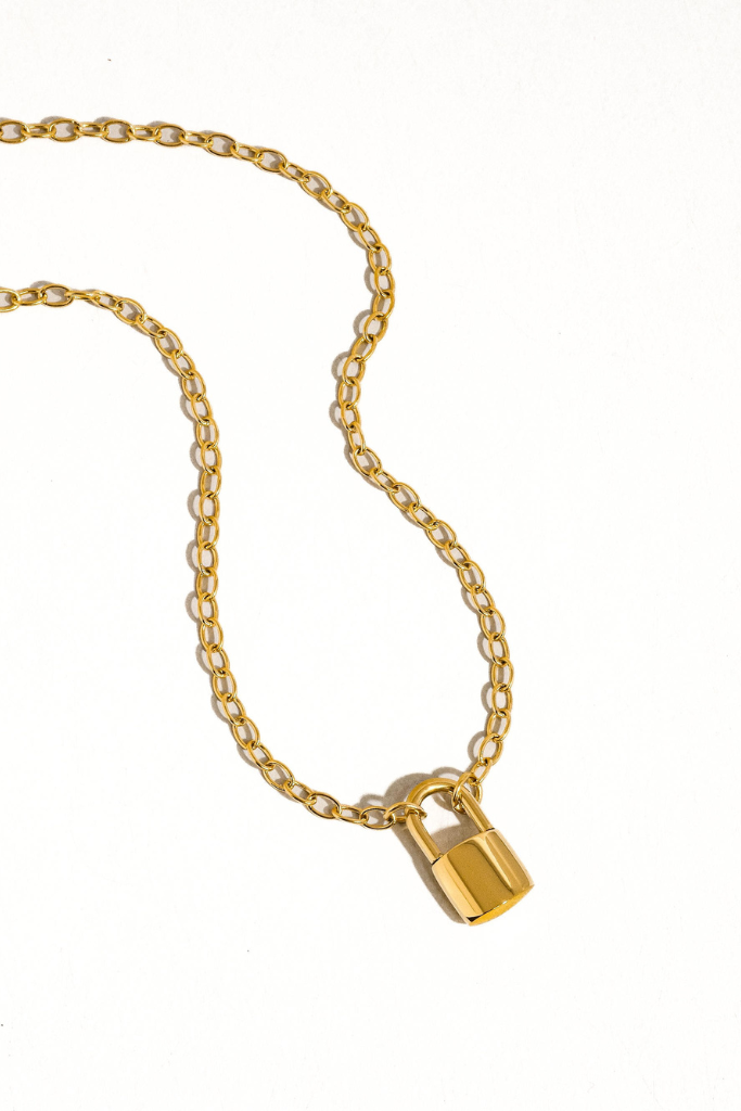 Locked Out Chain Necklace - Gold